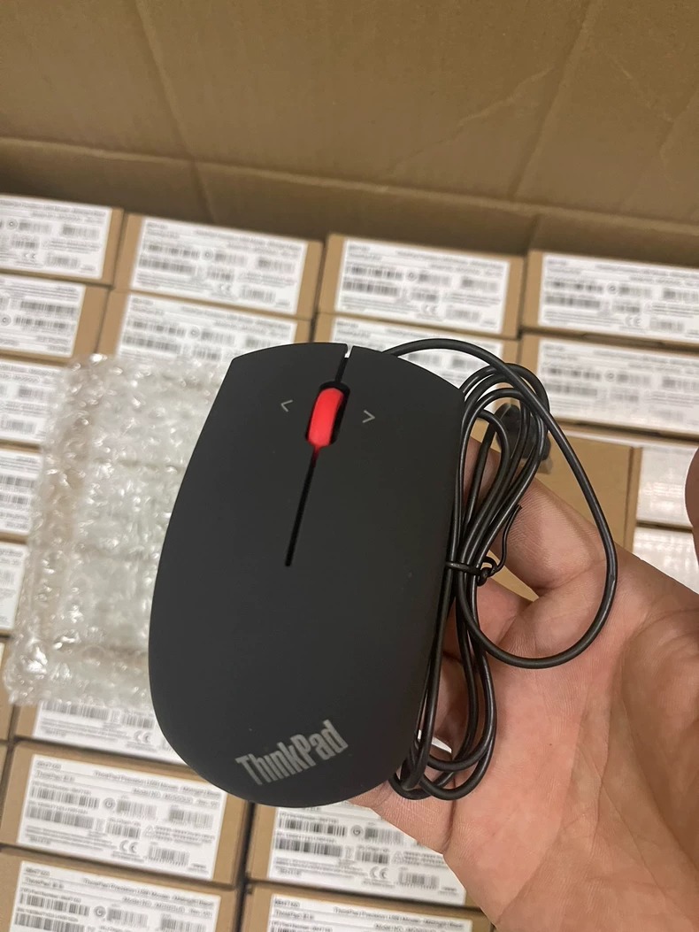 全新 联想/ThinkPad 小红点鼠标经典商务磨砂有线鼠标usb光电笔记本一体机台式机电脑家用办公游戏通用大黑鼠标 特价处理批发价全新鼠标。 大量库存现货特价